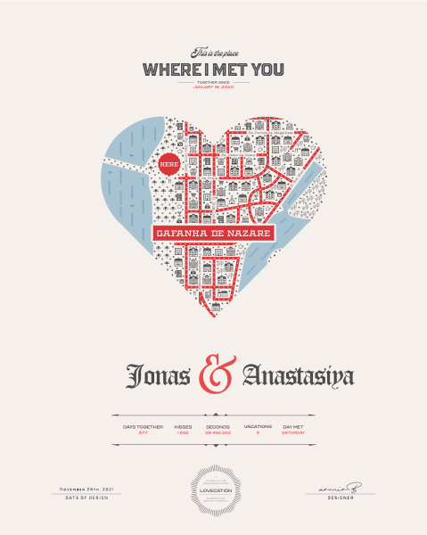 Jonas and Anastasiya custom where we met map example