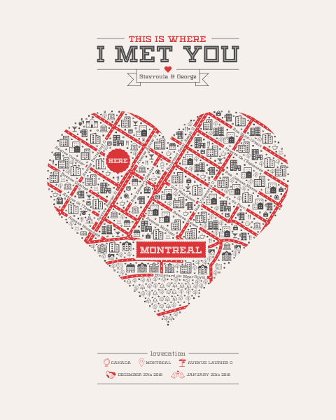 Stavroula and George custom where we met map example