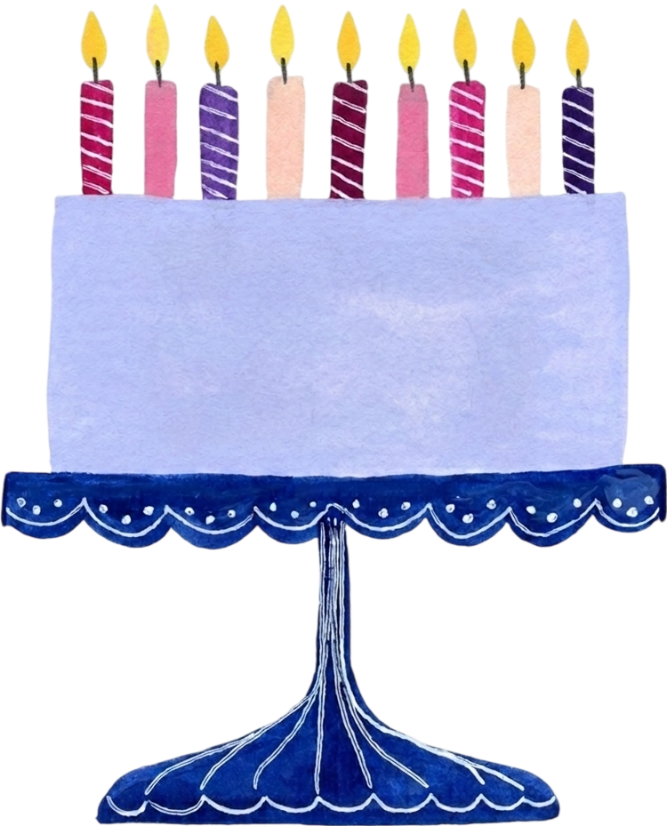 Birthday cake illustration
