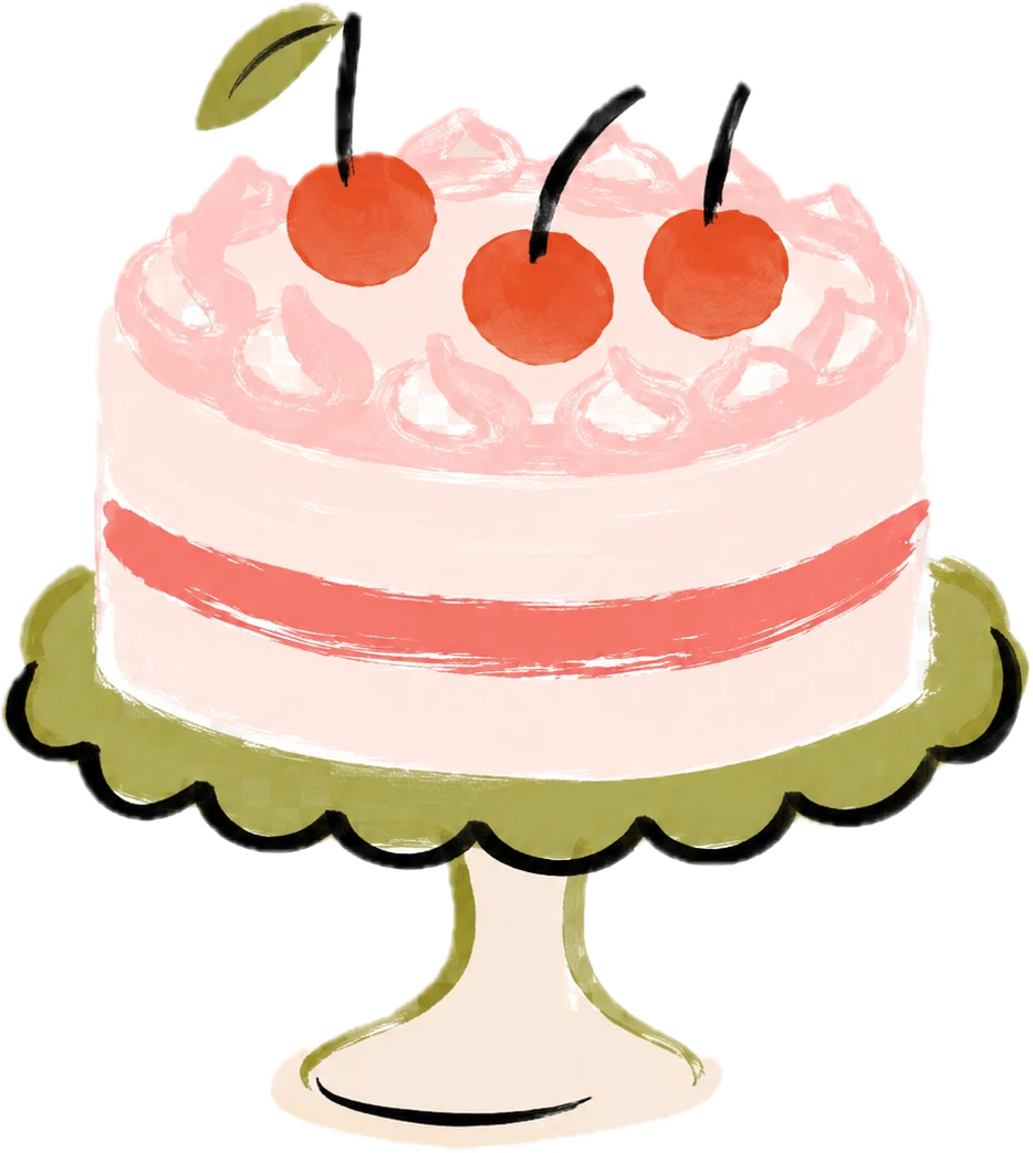 Birthday cake illustration