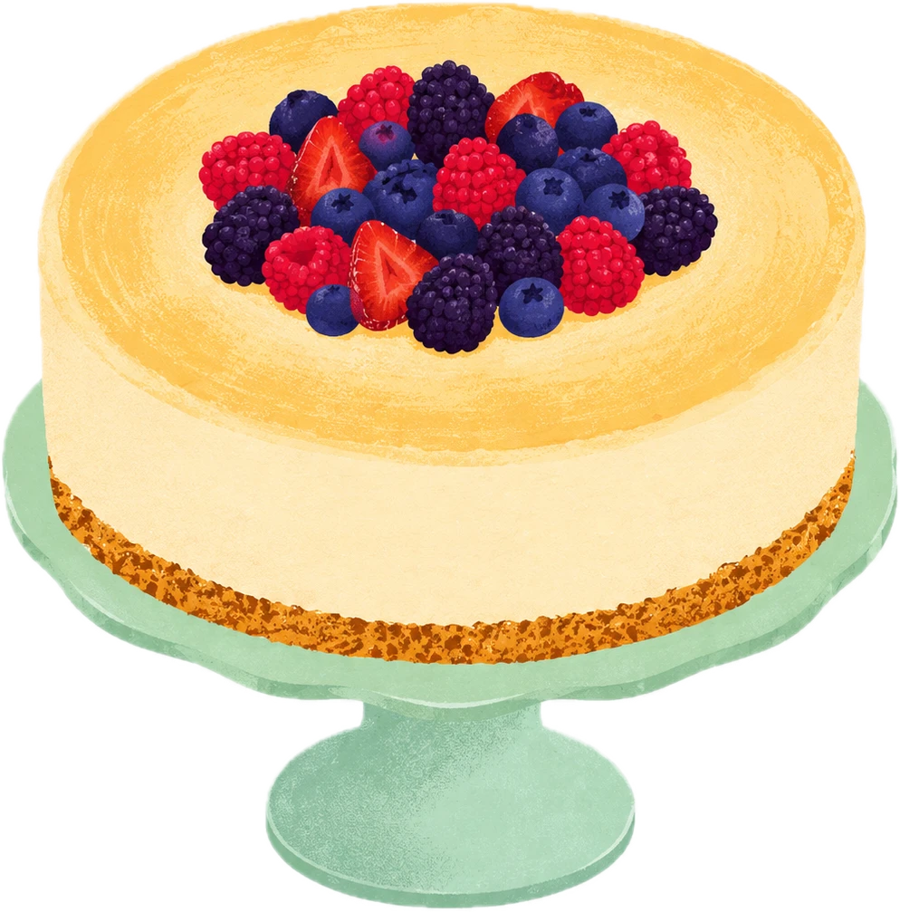 Birthday cake illustration