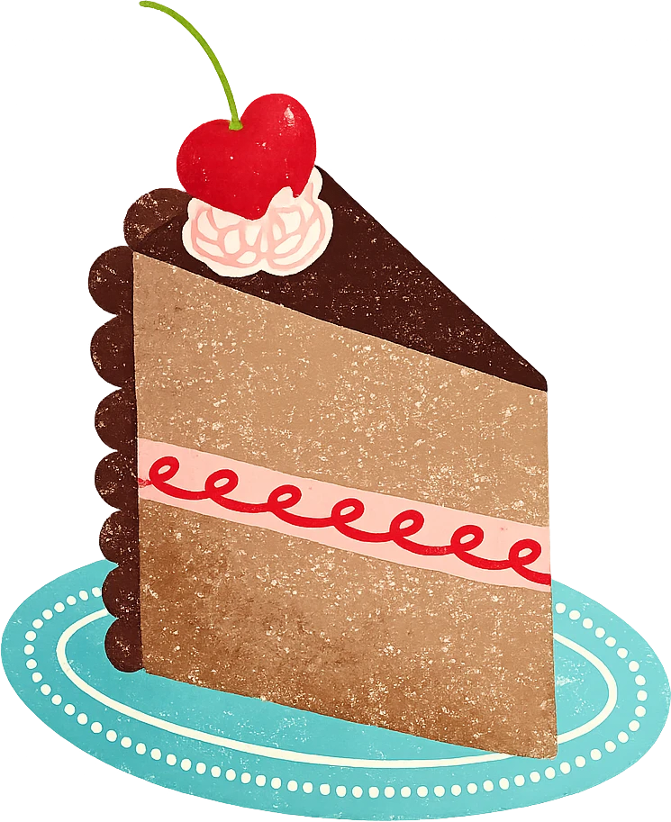 Birthday cake illustration